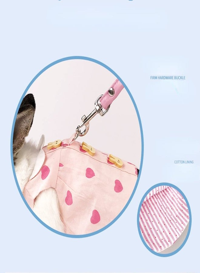 Barn Eleven Rabbit Harness and Leash with Cute Accessories for Walking Escape Proof - Mesh Breathable Bunny Vest Harness Outdoor - Also Suit for Ferret Kittn Puppy Small Animals (Without Accessories,Small) - Image 3